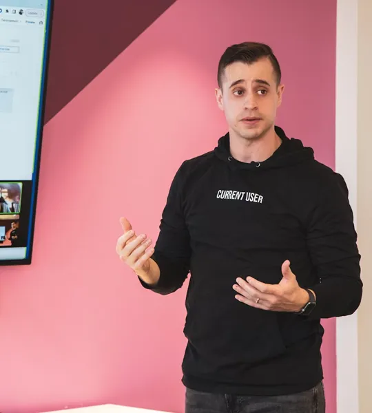 man-business-pitching